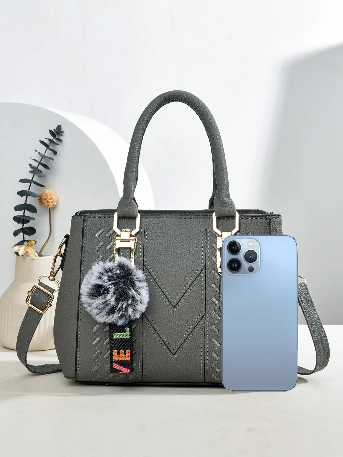 Fashionable large capacity embroidered crossbody bag for women, a handbag for daily use