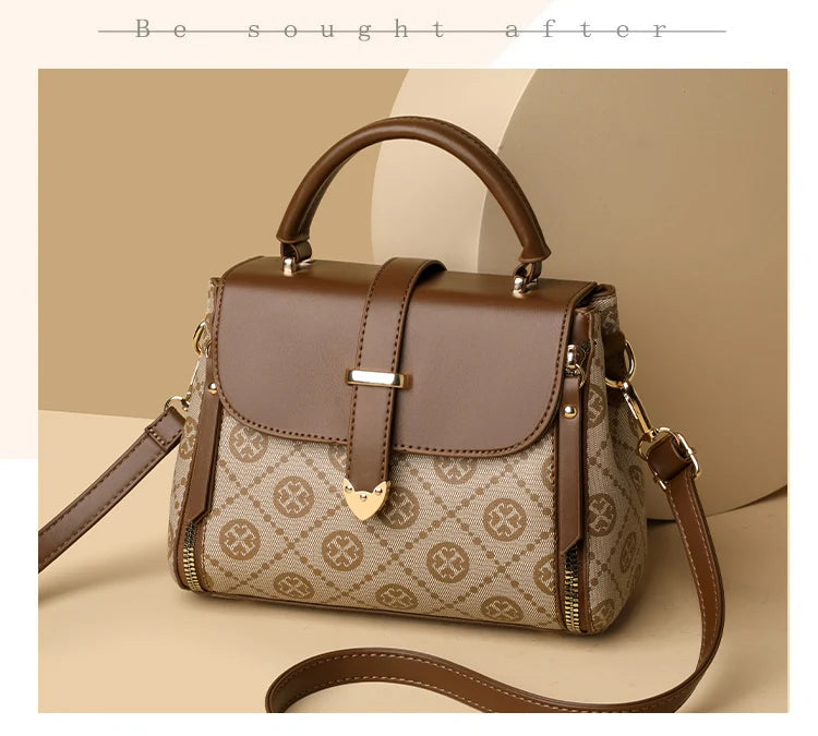 Fashionable Handbag for Women, Small Square Mom Bag, Commuter Bag, Travel Mobile Phone Bag, Versatile Shoulder Crossbody Bag