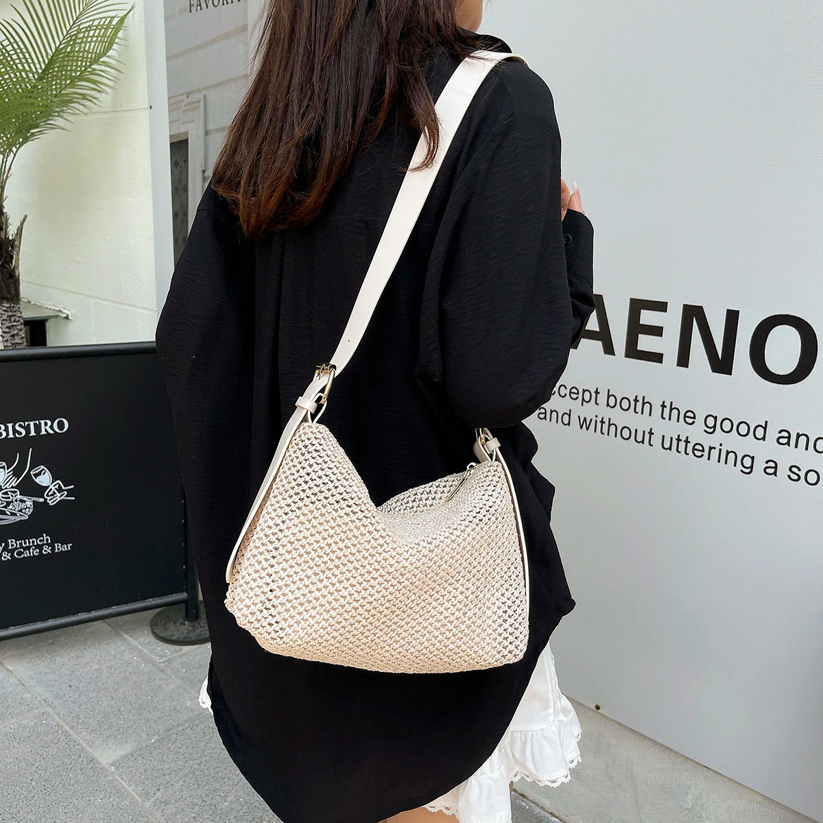 Handbags handbags for women luxury handbags for women Summer niche high sense one shoulder grass woven bag girl 2025