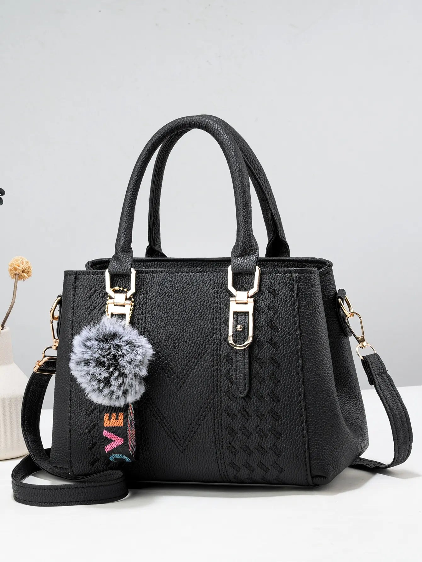 Fashionable large capacity embroidered crossbody bag for women, a handbag for daily use