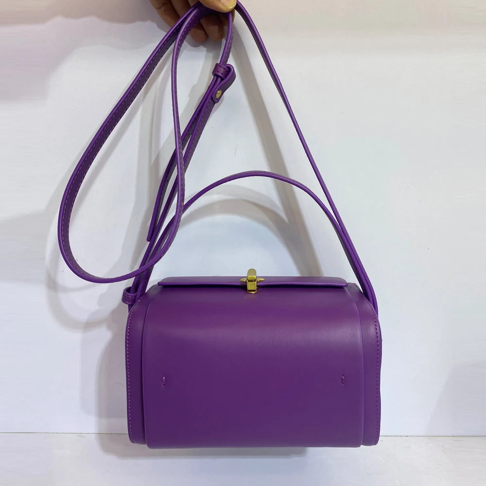 Box Small Boston Bag Luxury Designer Handbags For Women 2023 New Fashion Square Lock Decoration Shoulder Crossbody Bag Purse