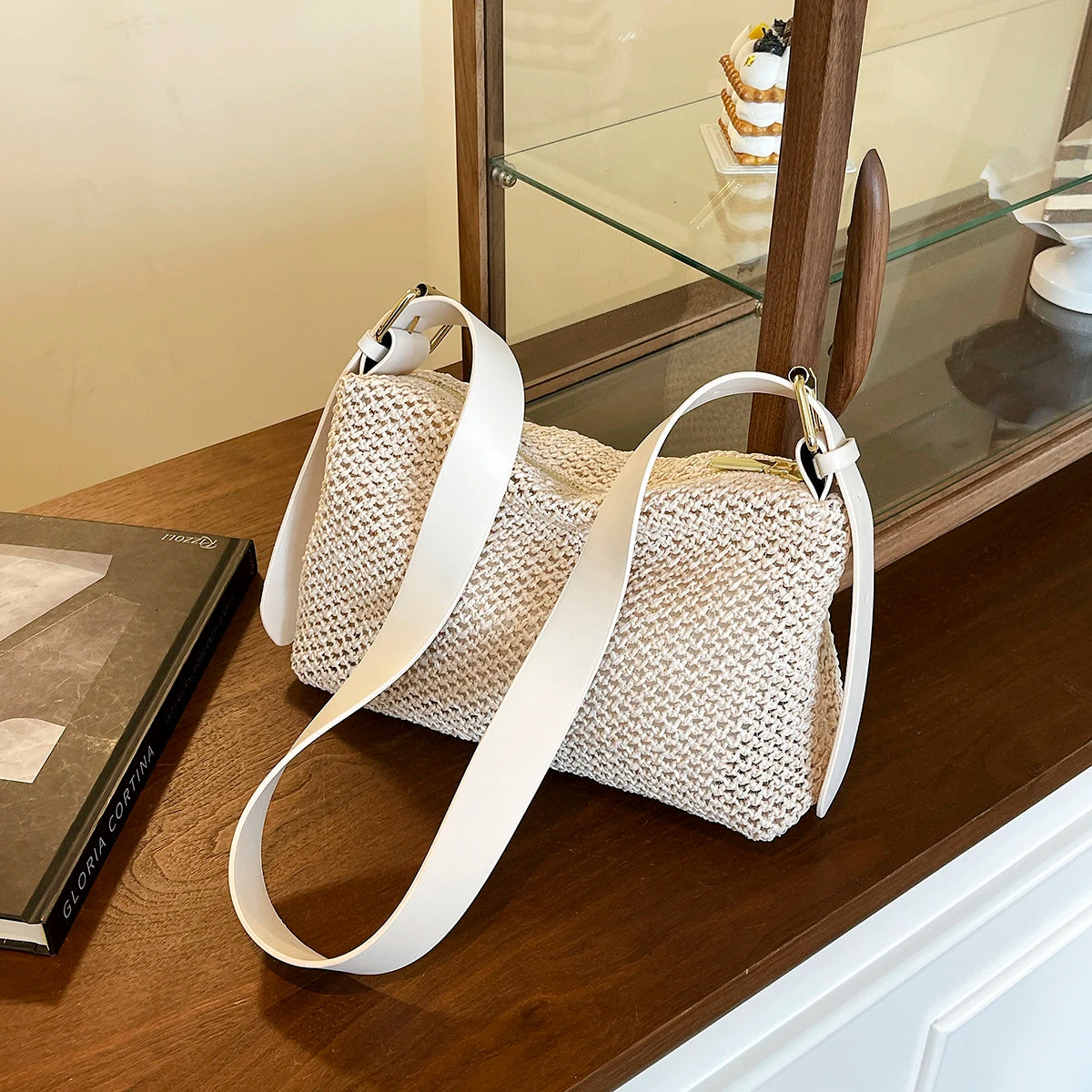 Handbags handbags for women luxury handbags for women Summer niche high sense one shoulder grass woven bag girl 2025