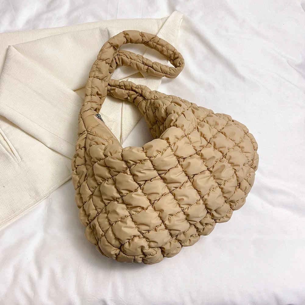 Large Capacity Quilted Padded Crossbody Bag Pleated Bubbles Cloud Shoulder Bags Tote Bucket Designer Bag Ruched Lady Handbags