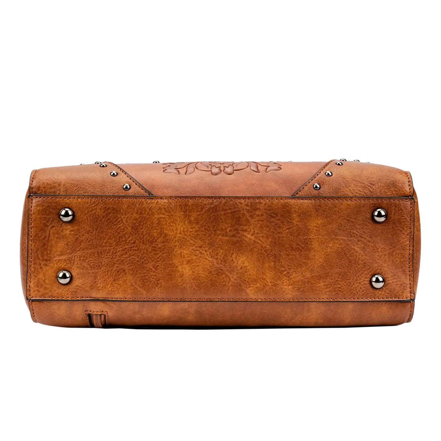 Celela Shoulder Bags for Women Tote Bag Large Ladies Quality Leather Vintage Western Purse Embossed Concho Studs Handbags