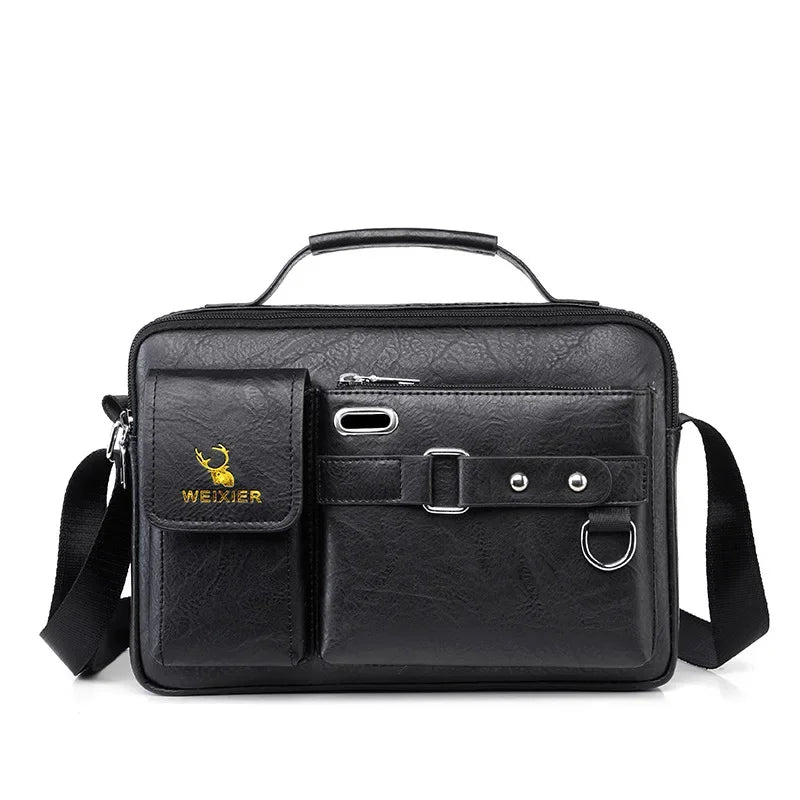 2024 New Men Shoulder Bag for 10.4" Ipad PU Leather Business Handbags Men Messenger Bags Fashion Man Crossbody Bag