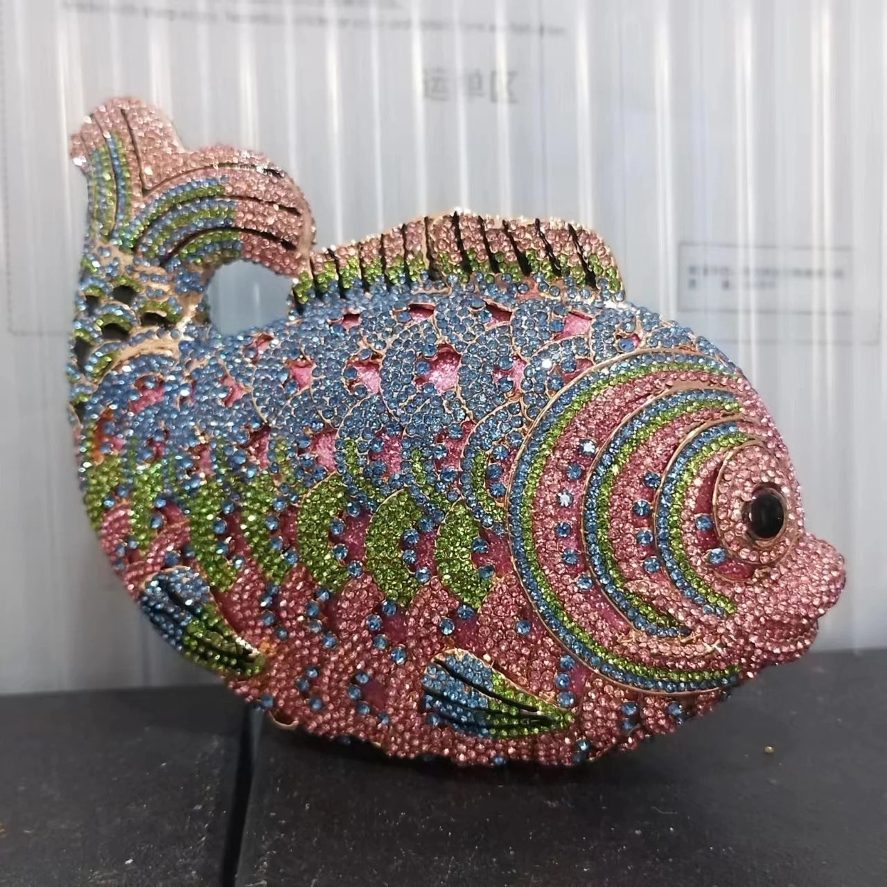 XIYUAN Female Fish Shape Rhinestone Fashion Handbags Design Women Diamond Party Wedding Clutches Purse Best Quality Evening Bags