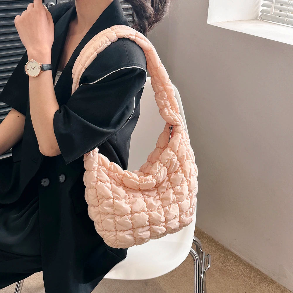 Large Capacity Quilted Padded Crossbody Bag Pleated Bubbles Cloud Shoulder Bags Tote Bucket Designer Bag Ruched Lady Handbags