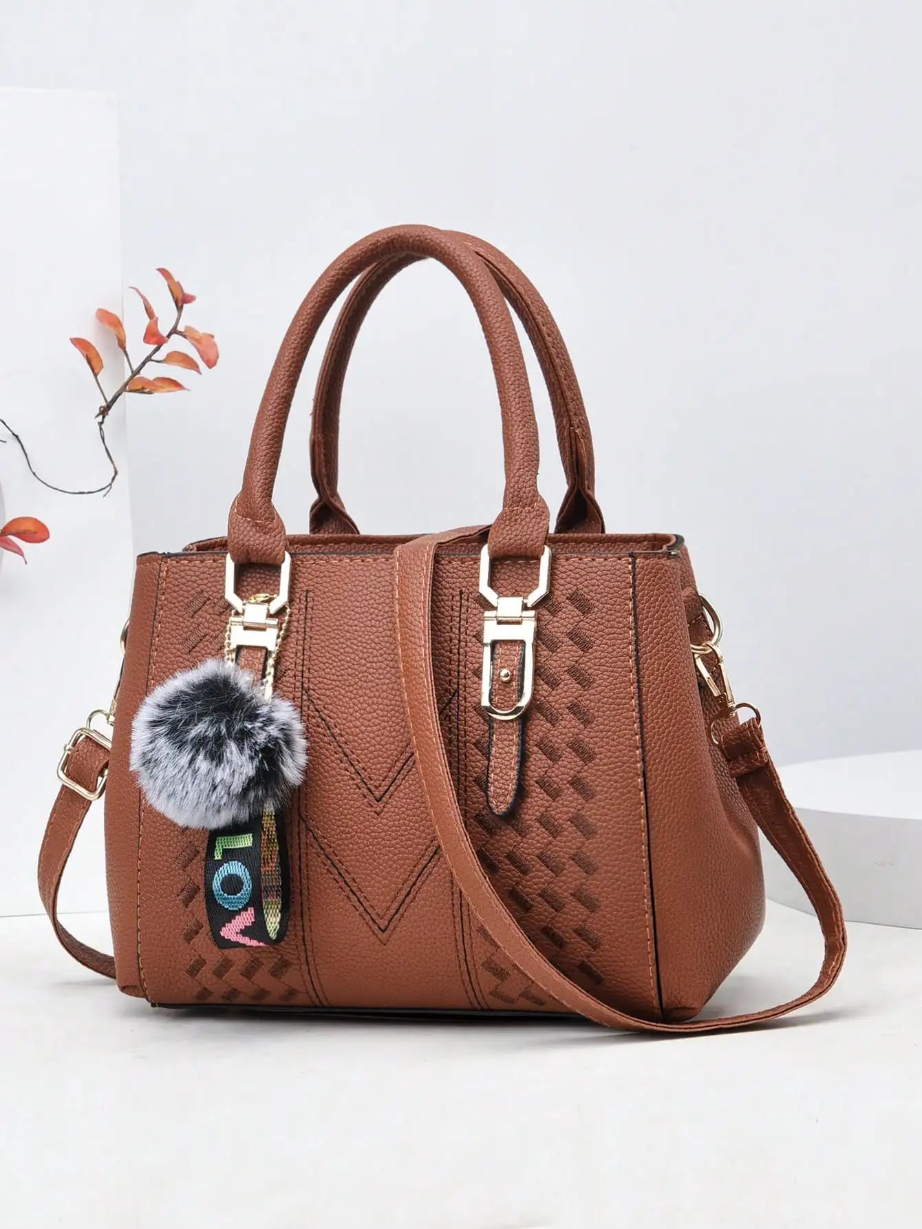 Fashionable large capacity embroidered crossbody bag for women, a handbag for daily use