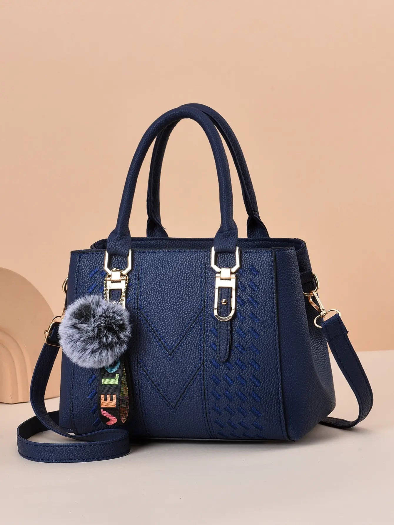 Fashionable large capacity embroidered crossbody bag for women, a handbag for daily use