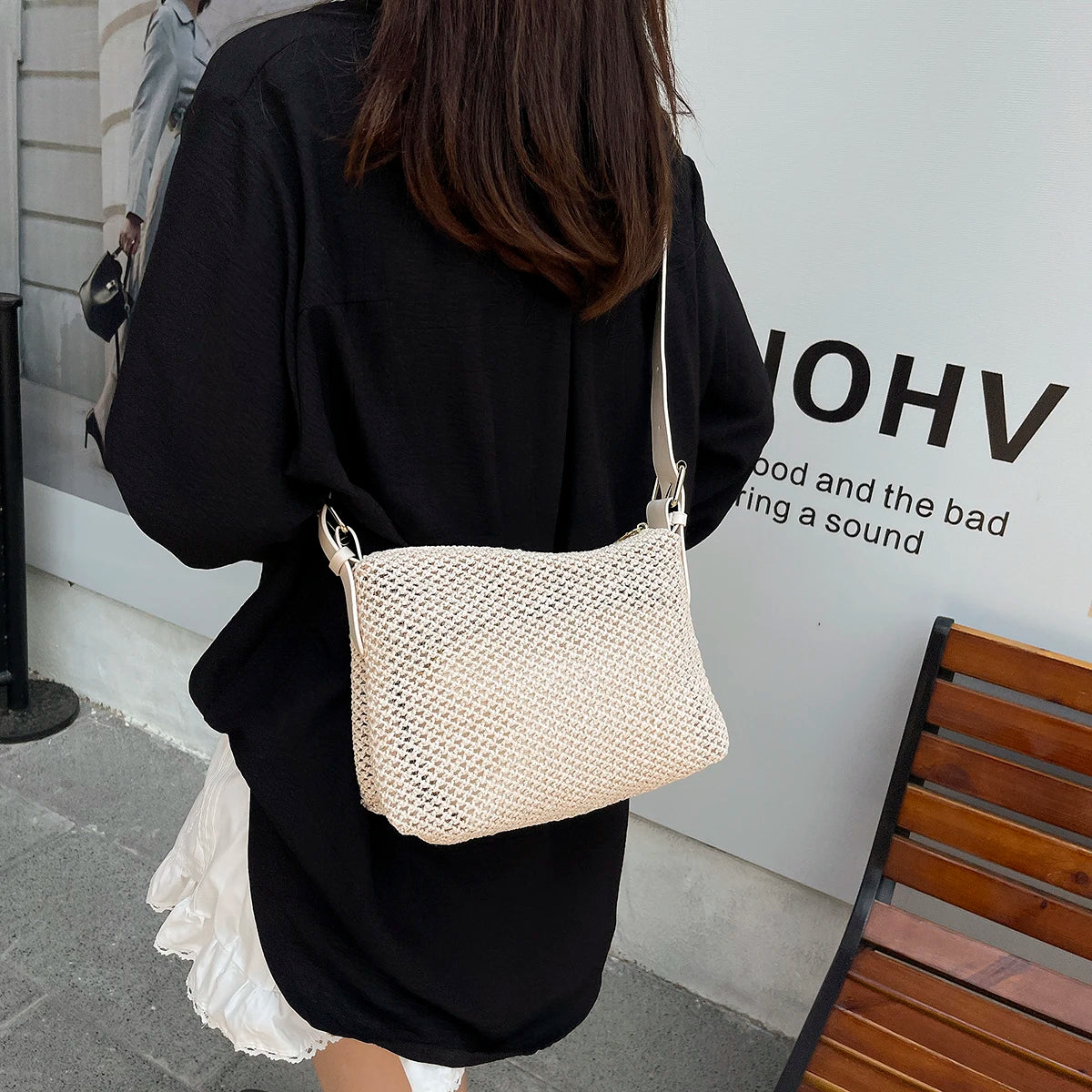 Handbags handbags for women luxury handbags for women Summer niche high sense one shoulder grass woven bag girl 2025