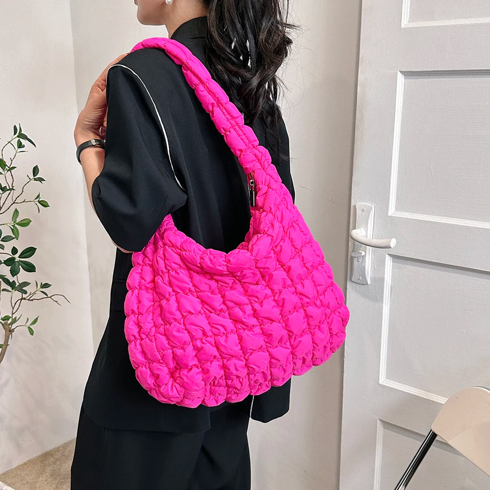 Large Capacity Quilted Padded Crossbody Bag Pleated Bubbles Cloud Shoulder Bags Tote Bucket Designer Bag Ruched Lady Handbags