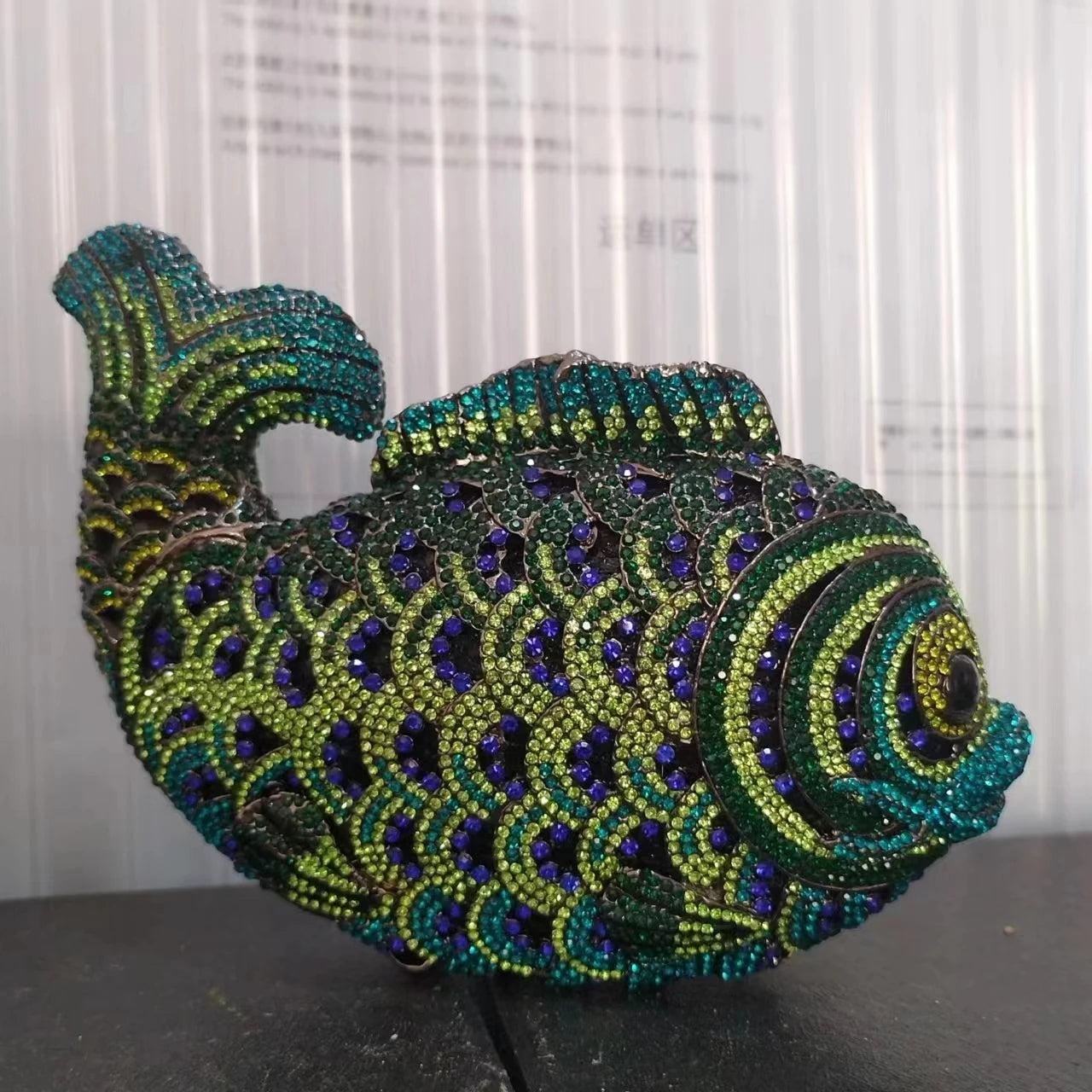 XIYUAN Female Fish Shape Rhinestone Fashion Handbags Design Women Diamond Party Wedding Clutches Purse Best Quality Evening Bags