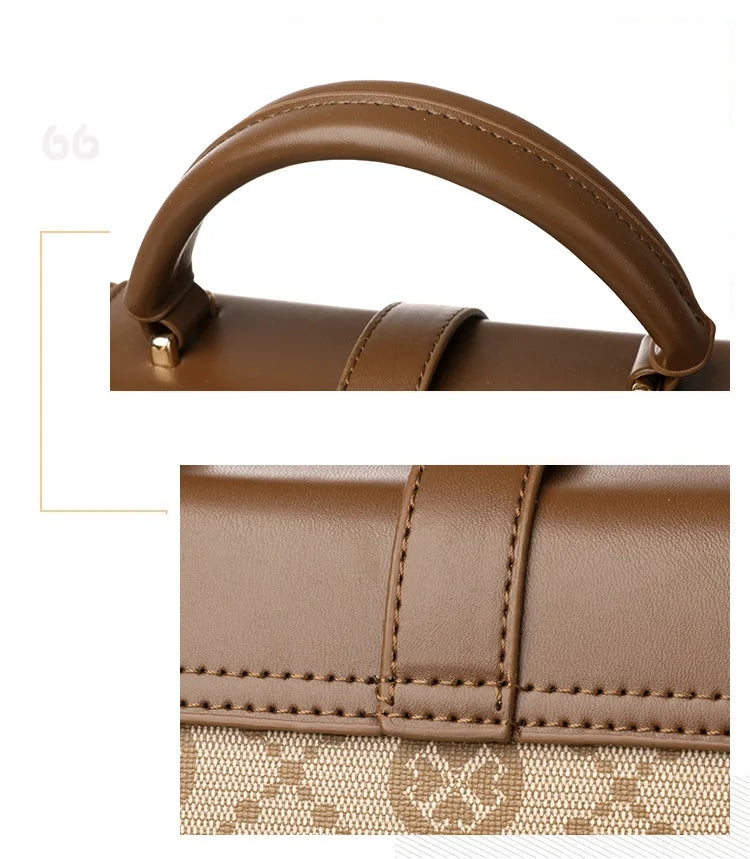 Fashionable Handbag for Women, Small Square Mom Bag, Commuter Bag, Travel Mobile Phone Bag, Versatile Shoulder Crossbody Bag