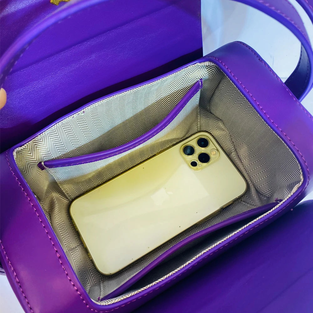 Box Small Boston Bag Luxury Designer Handbags For Women 2023 New Fashion Square Lock Decoration Shoulder Crossbody Bag Purse