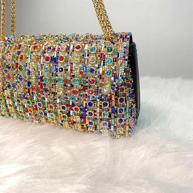 JIOMAY Luxury Designer Handbags Brand Fashion Purses For Women Elegant And Versatile Rhinestone Bag Party Evening Clutch Bag