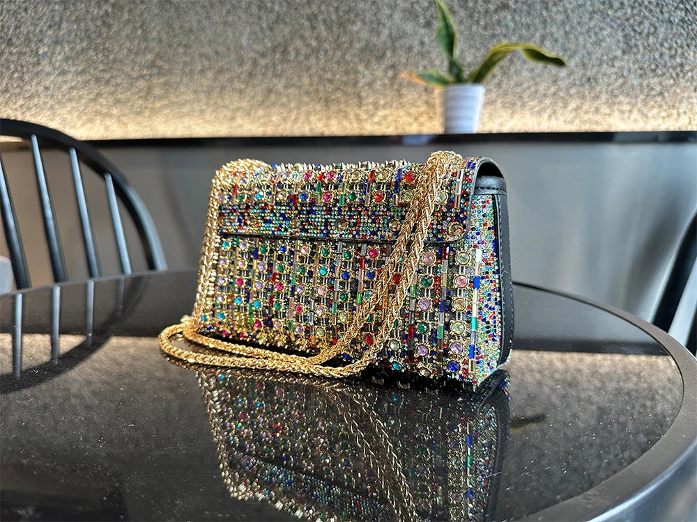 JIOMAY Luxury Designer Handbags Brand Fashion Purses For Women Elegant And Versatile Rhinestone Bag Party Evening Clutch Bag