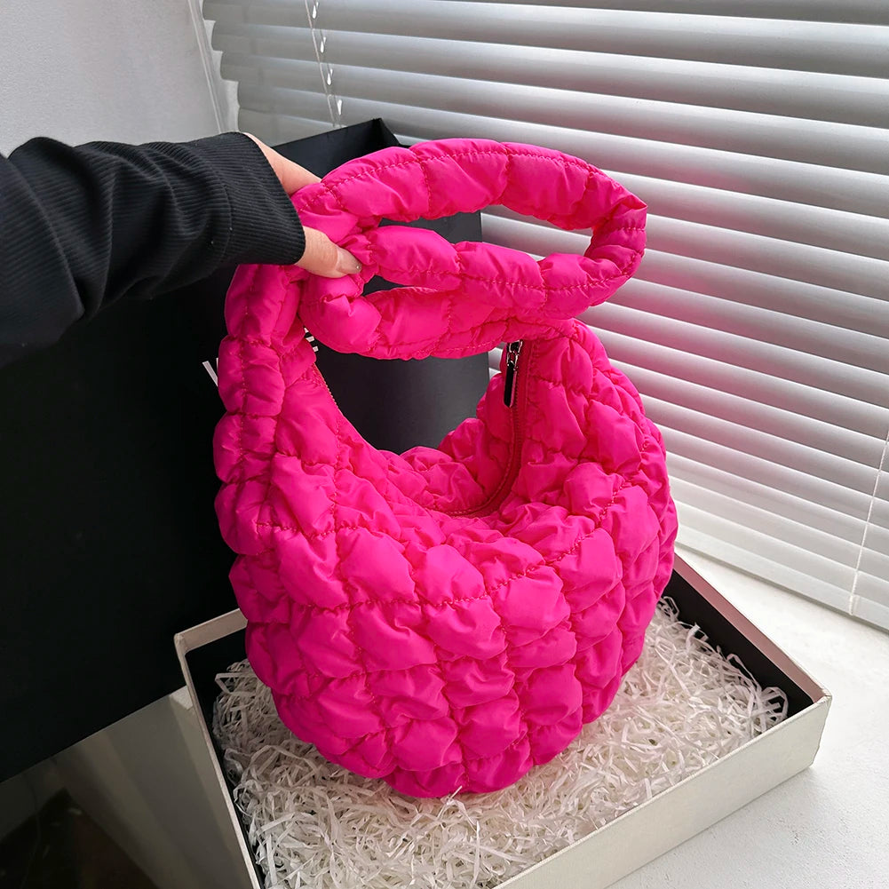 Large Capacity Quilted Padded Crossbody Bag Pleated Bubbles Cloud Shoulder Bags Tote Bucket Designer Bag Ruched Lady Handbags