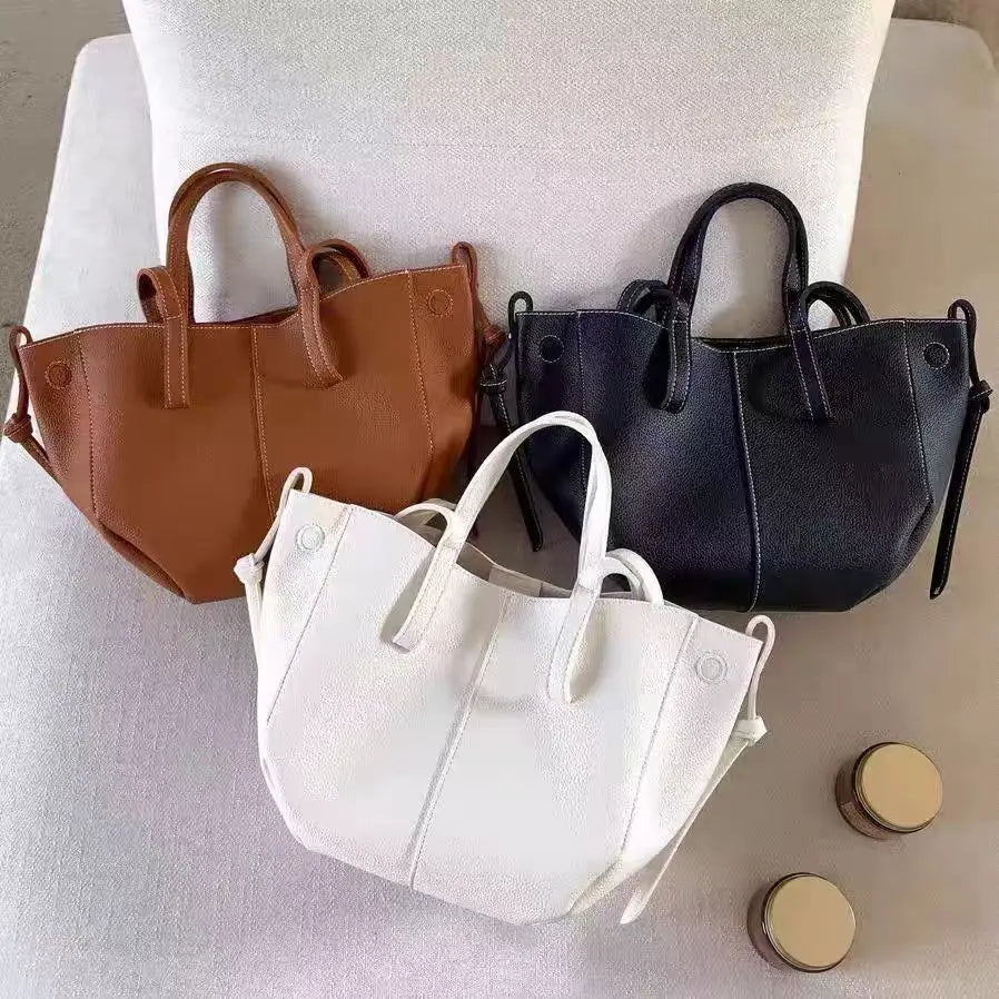Handheld tote bag with large capacity, trendy and fashionable women's bag, niche and high-end single shoulder bag