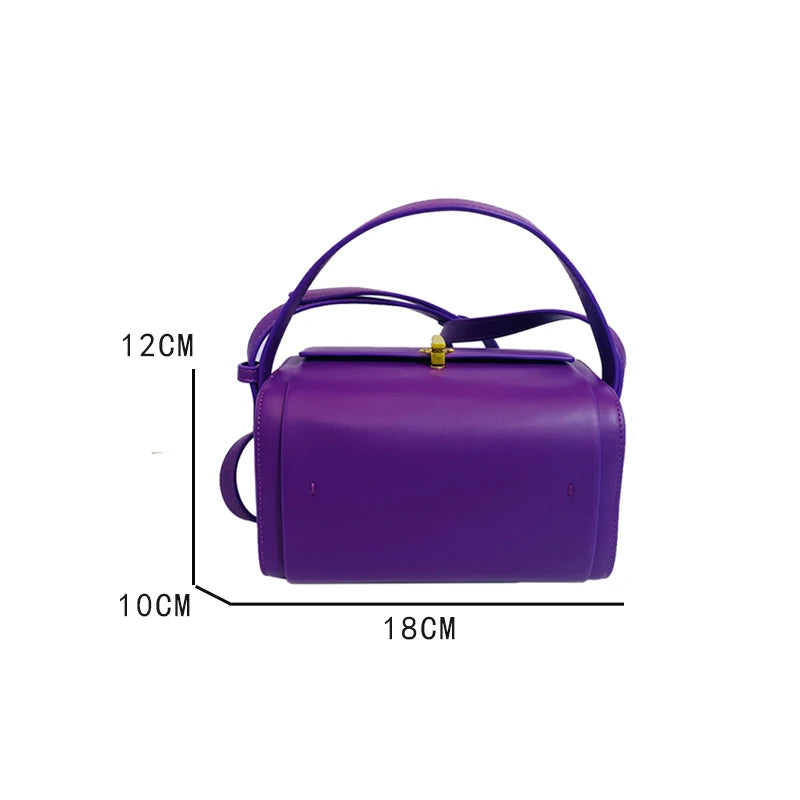 Box Small Boston Bag Luxury Designer Handbags For Women 2023 New Fashion Square Lock Decoration Shoulder Crossbody Bag Purse