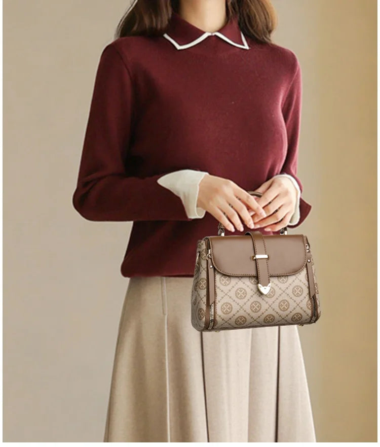 Fashionable Handbag for Women, Small Square Mom Bag, Commuter Bag, Travel Mobile Phone Bag, Versatile Shoulder Crossbody Bag