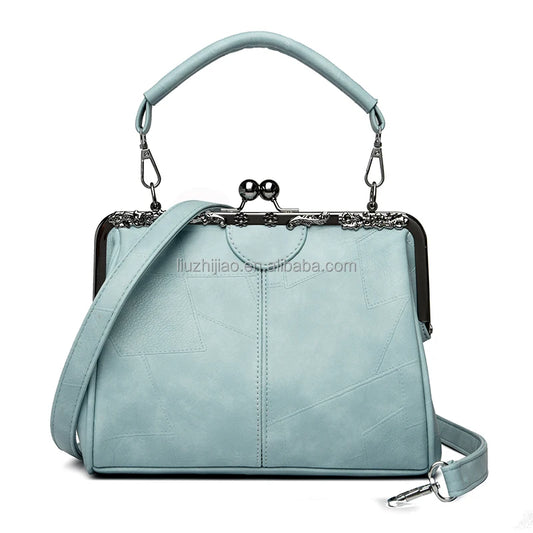 New Leather Handbag Woman Vintage Shoulder Messenger Bag Female Fashion Elegant Temperament Portable Bag