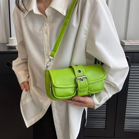Fashion Female Armpit Bag Women's Small Shoulder Bags Solid Color Leather Ladies Crossbody  Fashion Totes Purse and Handbags