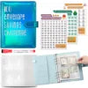 Wholesale A5 100 Envelope Saving Challenge Holographic Organizer Save Money Purse Budget Binder with Cash Envelope Four Pockets