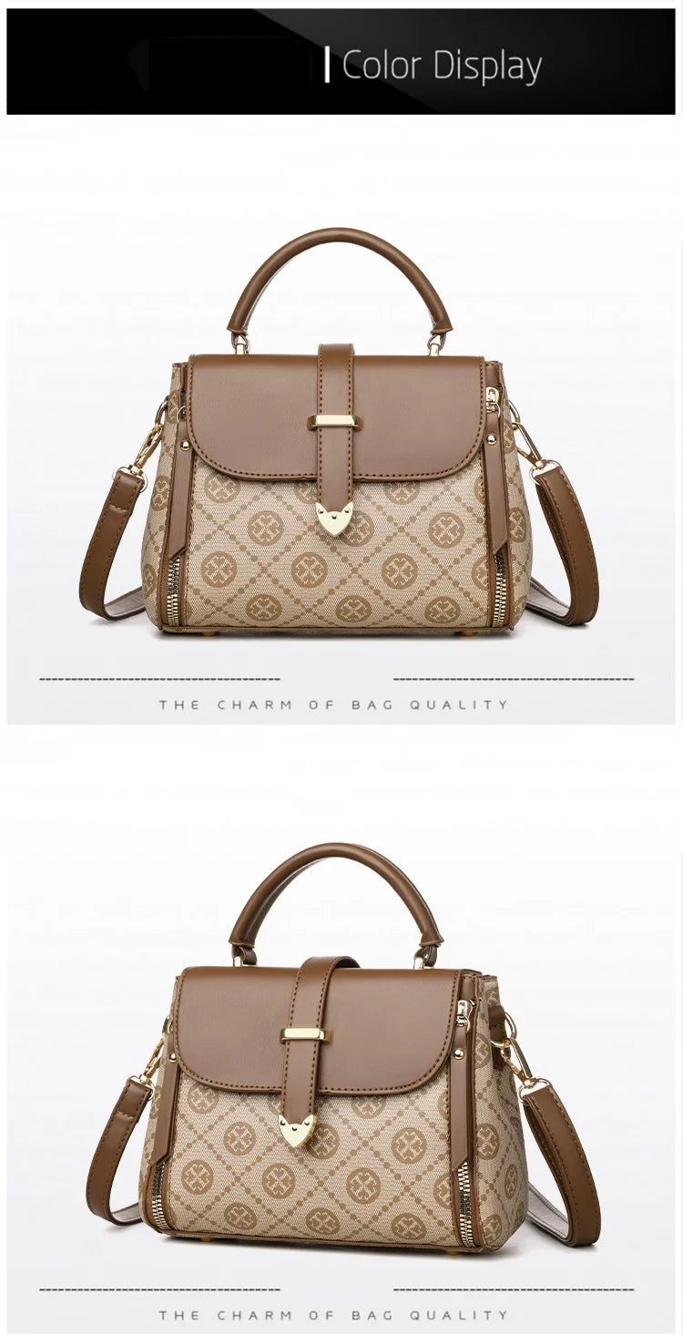 Fashionable Handbag for Women, Small Square Mom Bag, Commuter Bag, Travel Mobile Phone Bag, Versatile Shoulder Crossbody Bag