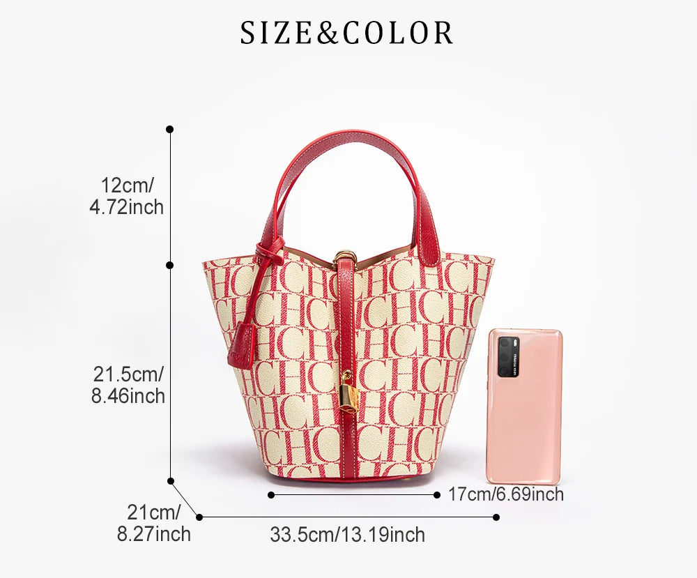 Exquisite Workmanship Women's Handbags Fashionable Versatile Letters Printed Open Pocket Design large Capacity