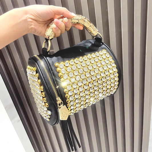 Handbag for women purses and handbag luxury Designer Handmade Women's bag Casual black bucket Female Messenger shoulder Bag