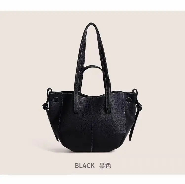 Handheld tote bag with large capacity, trendy and fashionable women's bag, niche and high-end single shoulder bag
