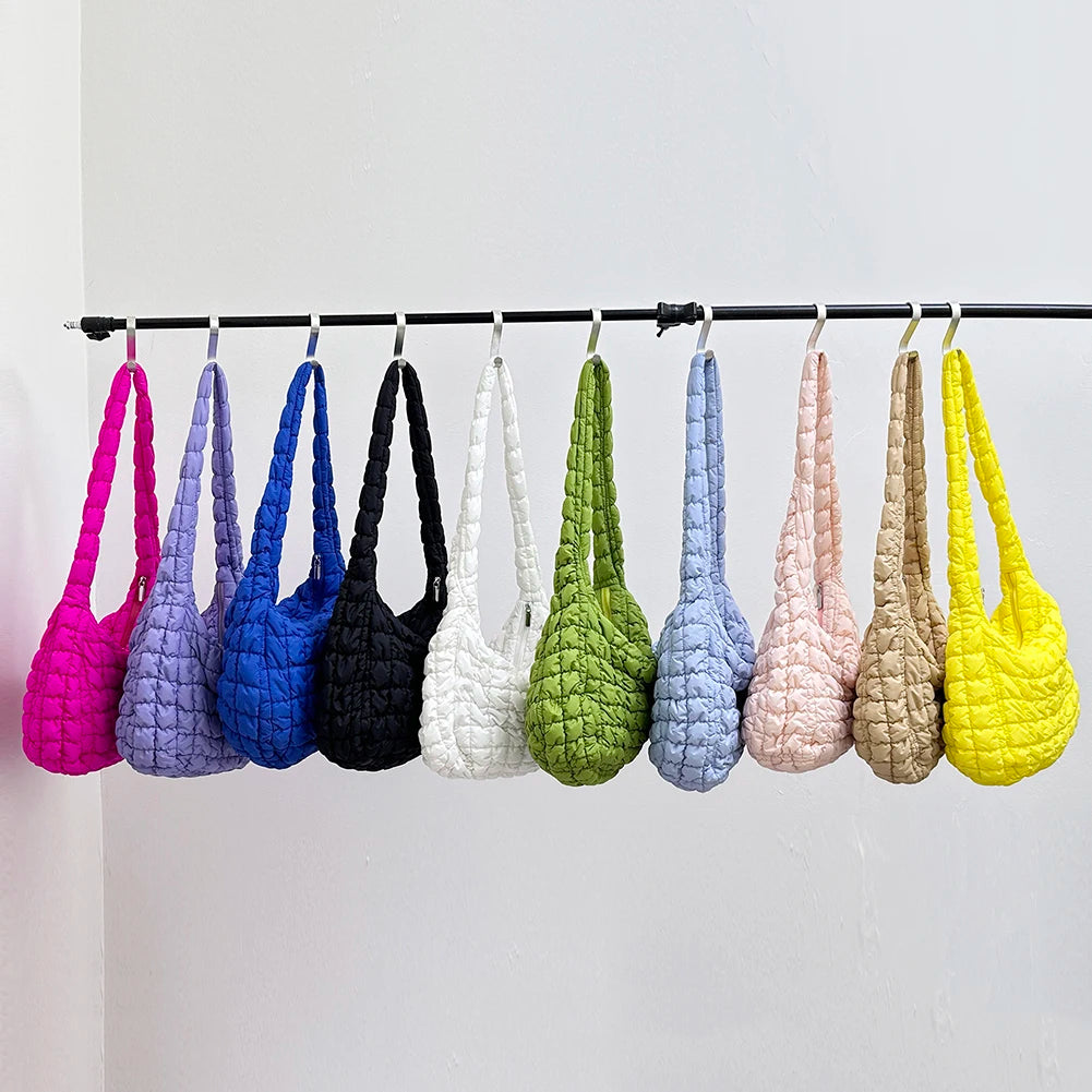 Large Capacity Quilted Padded Crossbody Bag Pleated Bubbles Cloud Shoulder Bags Tote Bucket Designer Bag Ruched Lady Handbags